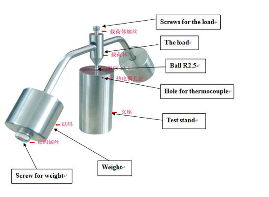 Ball Pressure Tester Meet IEC60695-10-2 Loading Device HTE-006