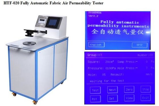 Automatic Fabric Air Permeability Tester Textile Air Permeability Testing Machine